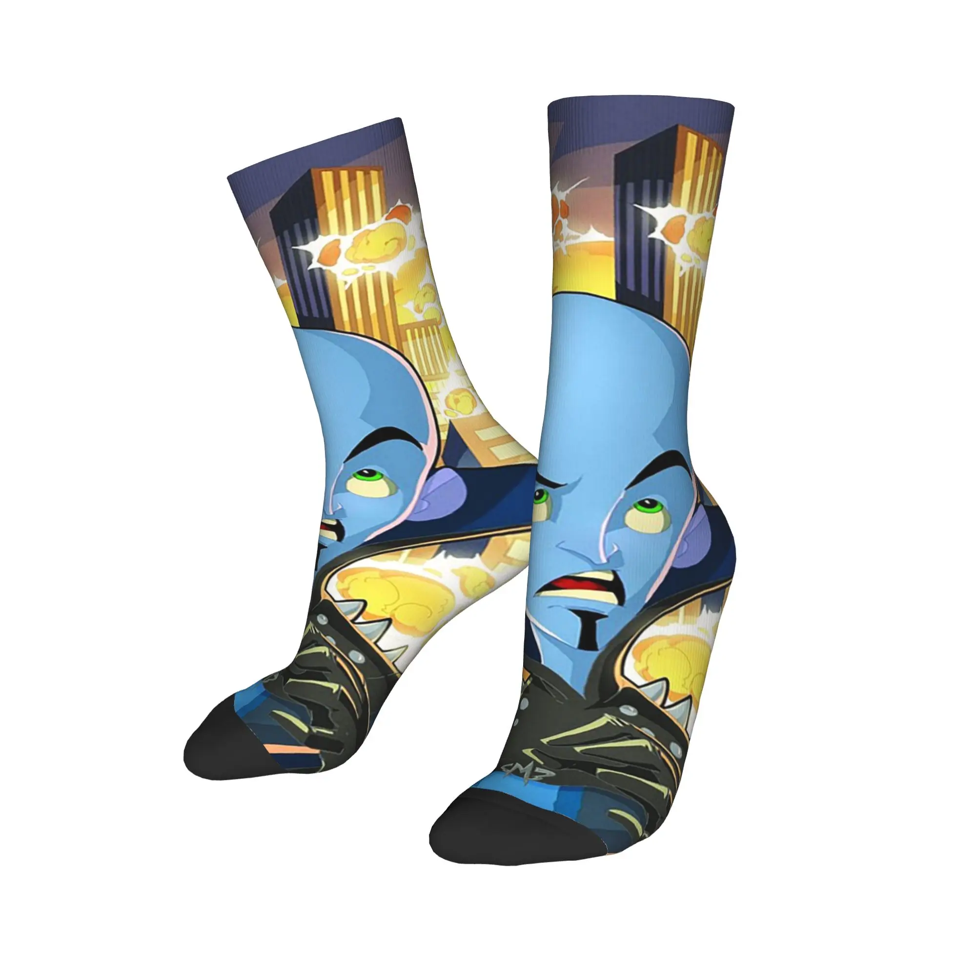 

Носки на все сезоны с рисунком Мегамайна, длинные носки в стиле Харадзюку, хип-хоп, аксессуары для мужчин и женщин, рождественский подарок