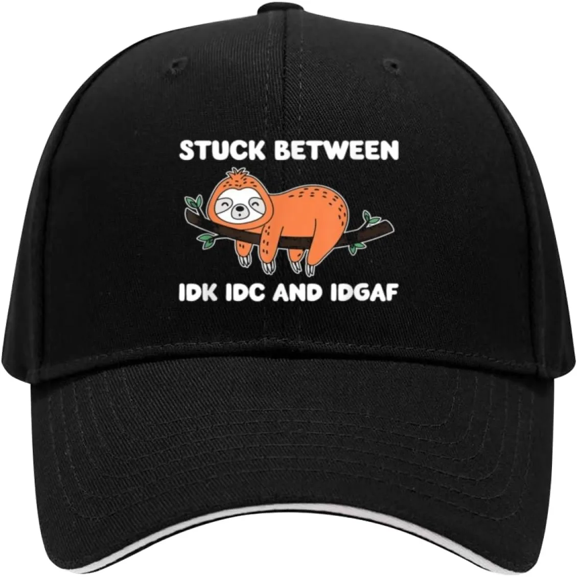 Slogan drôle "IDK IDC", sarcasme, affirmation audacieuse et relatable, art de l'émotion, casquette de baseball vintage, chapeau de soleil, cadeaux, casquette de camionneur, casquette pour femme, casquette "Dad Hat"
