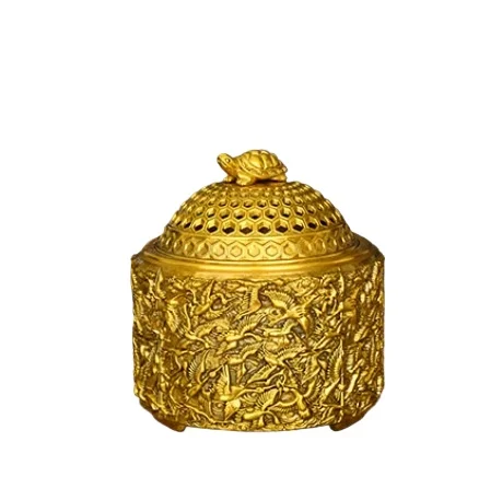 

New Chinese style brass Qianhe incense burner