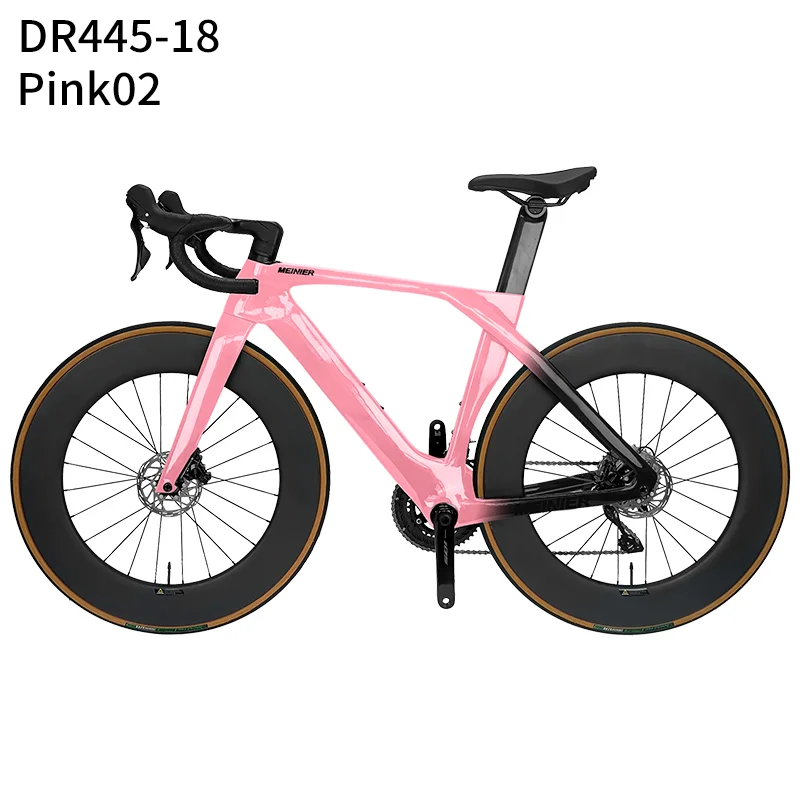 Carbon Fiber Racefiets met R7120 2x12s Versnellingsbak, Hydraulische Schijfremmen, T800 Carbon Wielset en Carbon Racefiets Frame.
