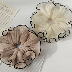 Big Wrinkle Chiffon Scrunchies 2024 New Oversized Rubber Bands French Hair Rope Ties Hair Accessories Ponytail Holder Hair Ring