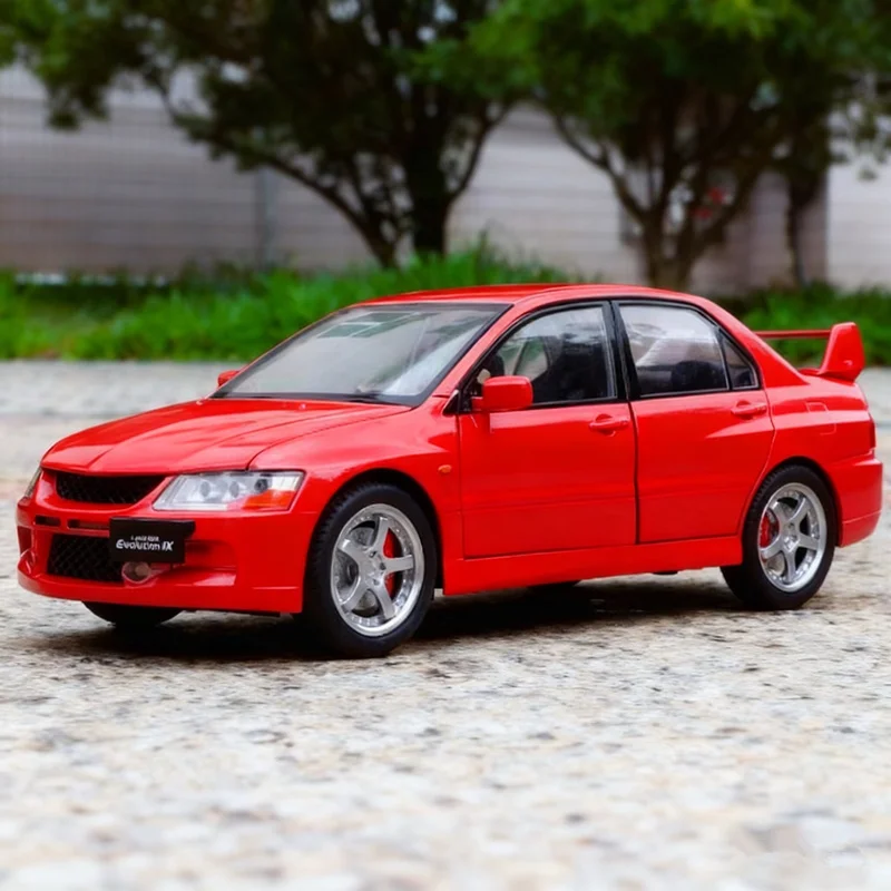 

1:24 Mitsubishi Lancer Evolution EV09 модель спортивного автомобиля из сплава, литая под давлением металлическая гоночная машина, модель автомобиля, звуковой свет, детская игрушка в подарок