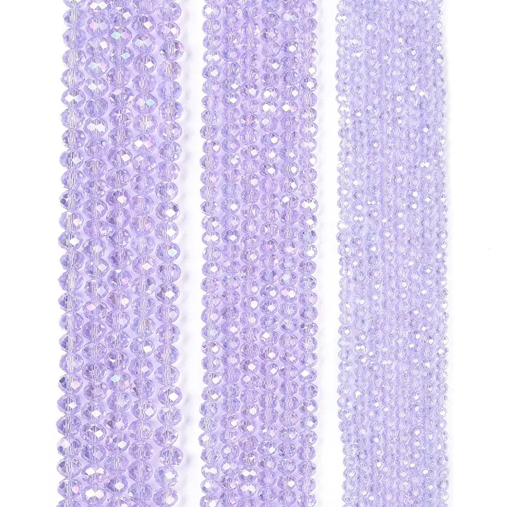 PandaHall 20 Stränge Glasperlen Mehrfarbig AB-Beschichtet Facettiert 8x6mm für DIY Schmuckherstellung – Detail 24