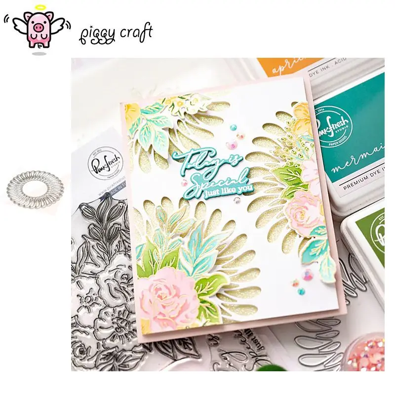 Piggy Craft Metall-Stanzformen, geschnittene Matrizenform, Girlande, Dekoration, Sammelalbum, Papierhandwerk, Messerform, Klingenstanzer, Schablonen
