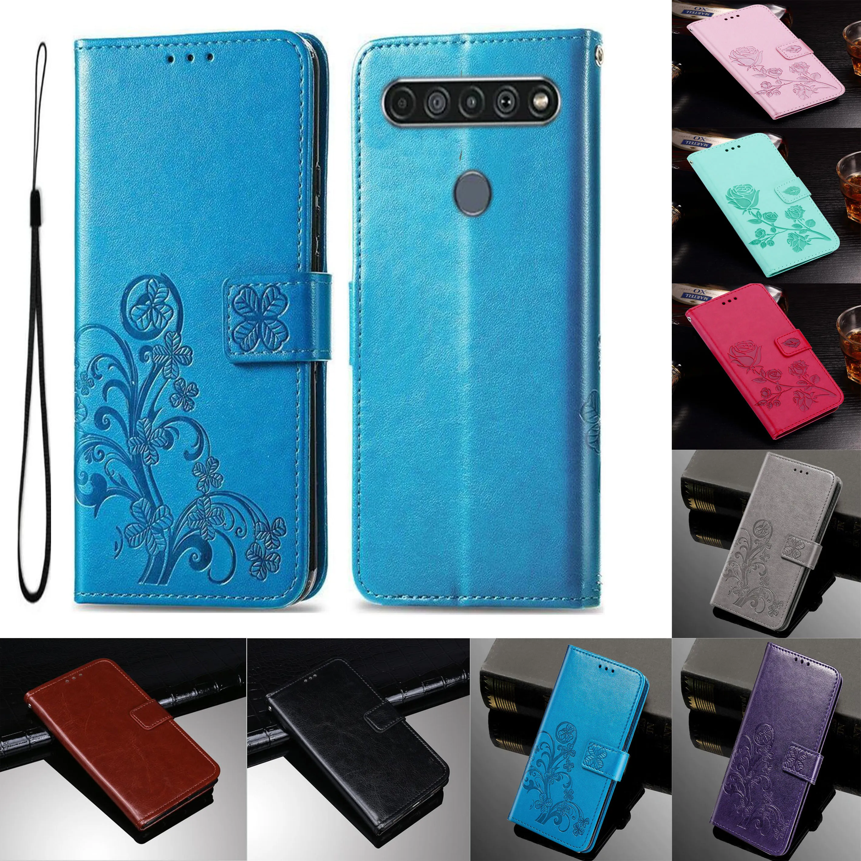 Leather Wallet Phone Case For LG K4 K8 2017 K10 2018 K40S K50 Q60 K51S K61 K92 K42 K52 Magnetic Flip Stand Cover Coque