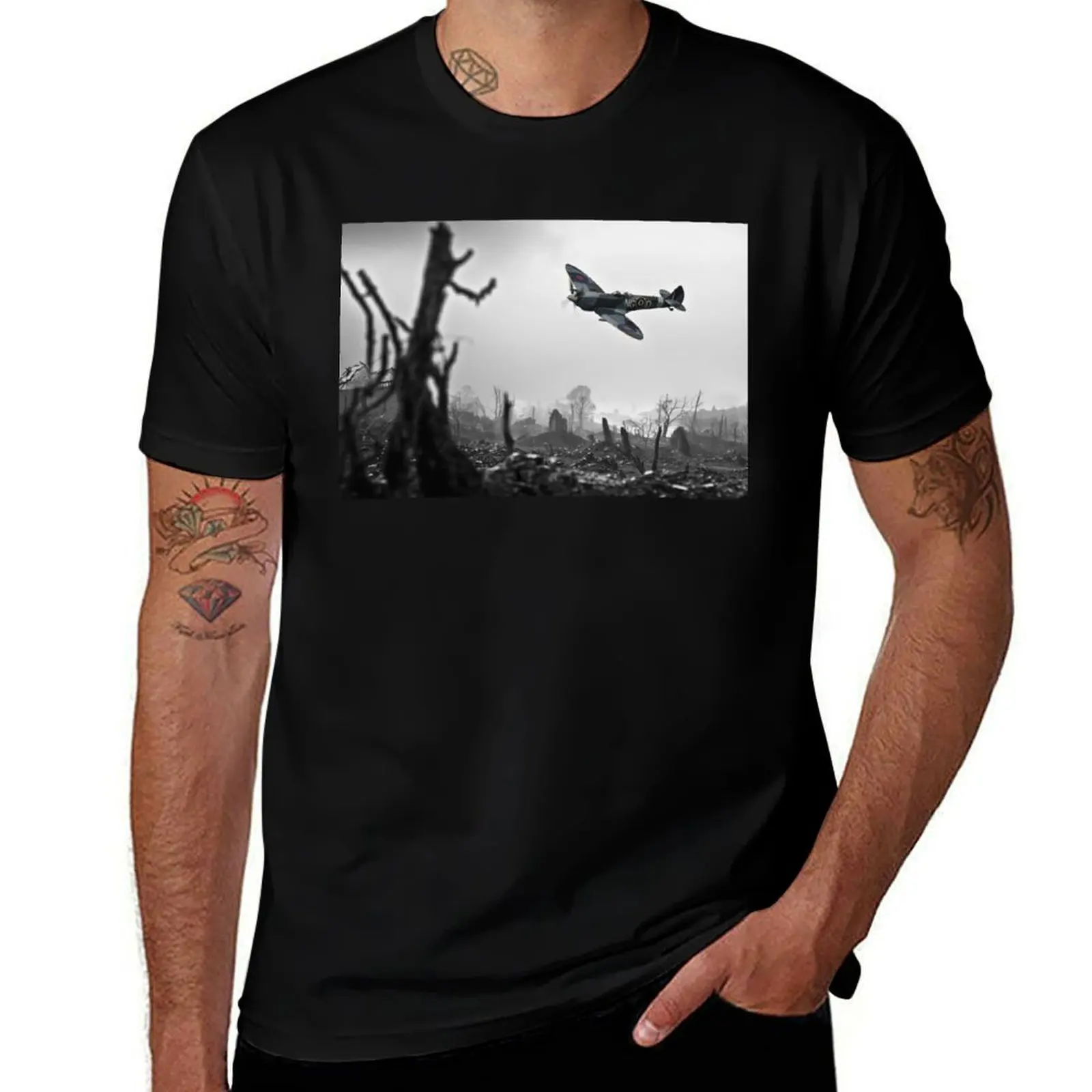 

RAF Spitfire Hunting T-Shirt t shirts for man pack cotton g man t shirts for men T-Shirt