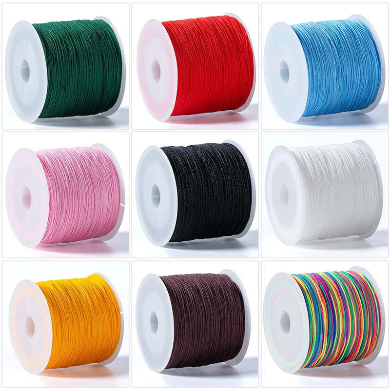 

100Meters/Spool 0.4mm Nylon Thread Cord Bracelet Necklace Braided String Macrame Cords For DIY Tassels Beading Shamballa String