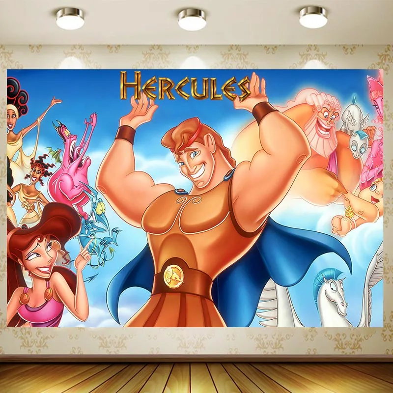 Hercules Tapestry Birthday Party Supplies Megara Background Decoration Customize Backdrop Baby Shower Banner Kid Faovr Room