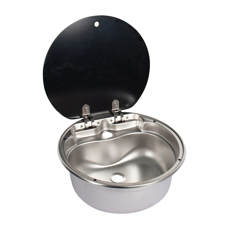 Worth Buying Round Camping Sink RV Kitchen Accessories Stainless Steel Faucet Swivel RV Kitchen Sink