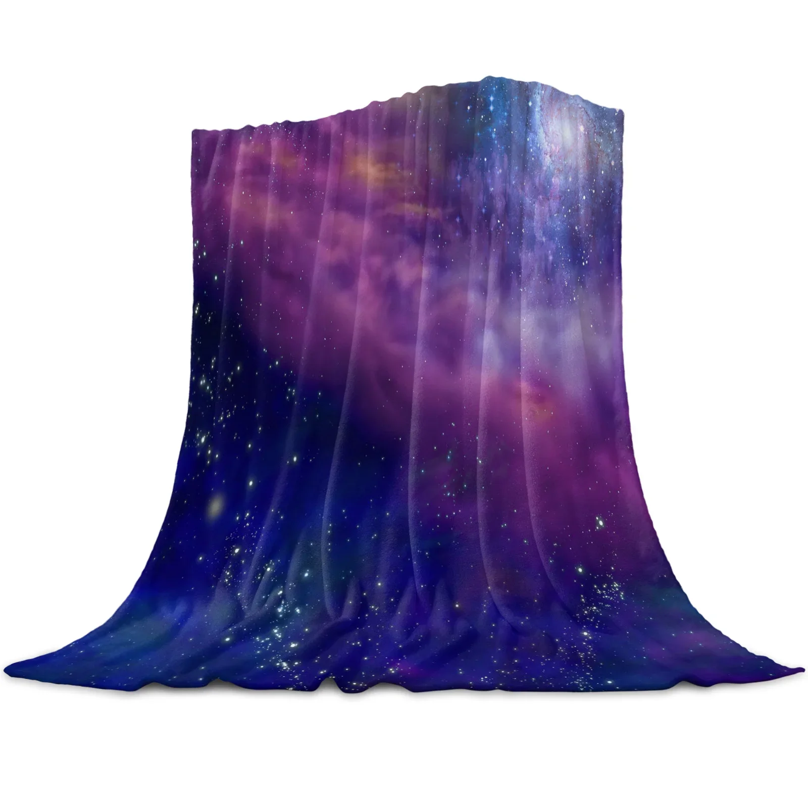 Galaxy Throw Blanket Milky Way Throw Blanket Warm Flannel Blanket Bedroom Decor Blankets for Bed King Queen Full Size Super Soft