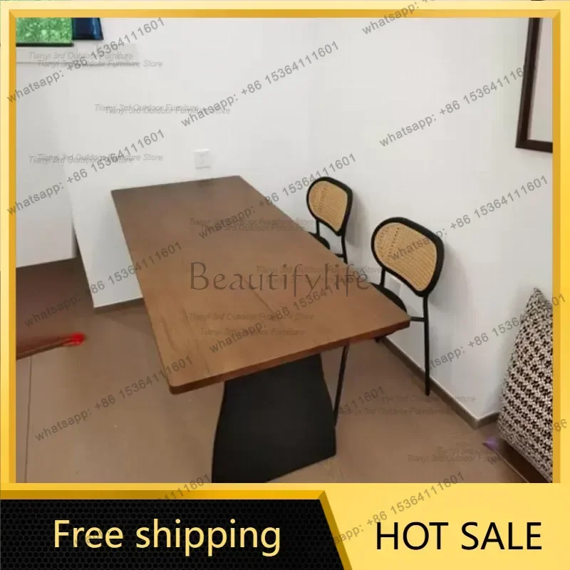 zj.Nordic Wooden Dining Tables Kitchen Office Modern Kitchen Dining Tables Living Room Italian Design Home Furniture Esstisch LL
