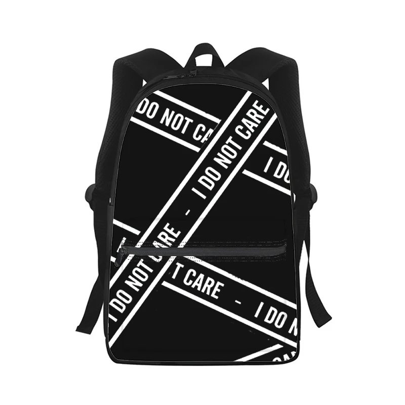 Ostrzeżenie Cordon Mężczyźni Kobiety Plecak 3D Print Moda Student School Bag Plecak na laptopa Dziecięca torba podróżna na ramię