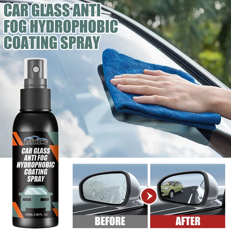 300ML Water Repellent Spray Anti Rain Coating For Car Glass Hydrophobic Anti-rain Car Liquid Windshield Mirror Mask Auto Polish