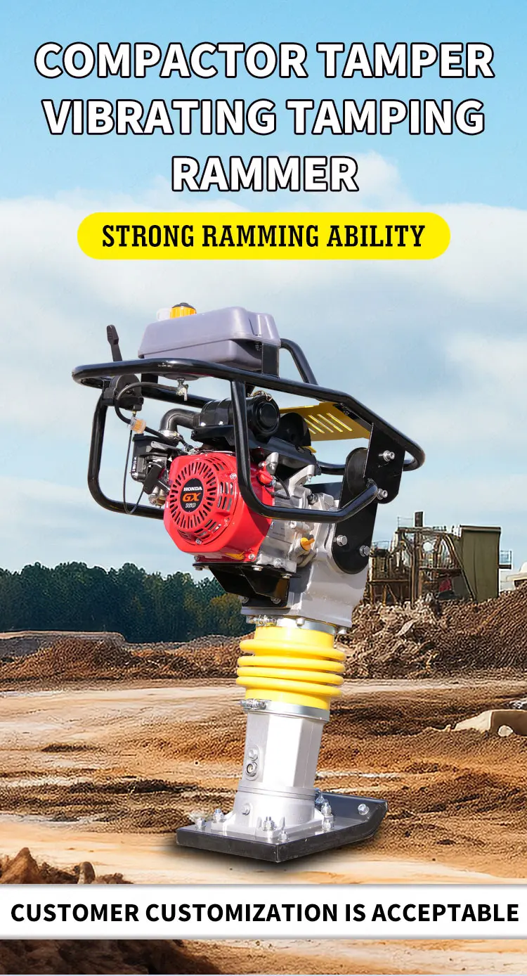 Compactor Tamper Vibrating Tamping Rammer Jumping with Diesel or Gasoline Engine