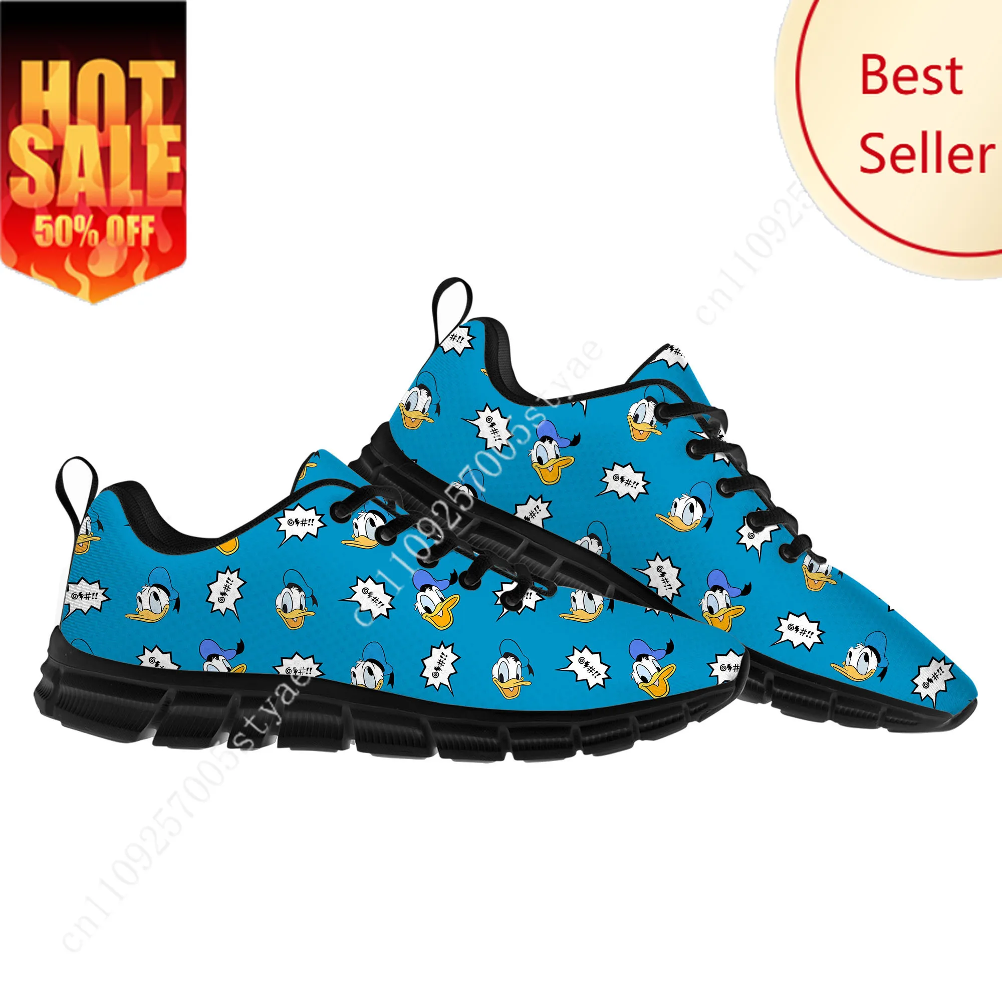 

Donald Duck Sports Shoes Disney Cartoon Decorate Sneakers Design Your Photo Logo Text Party Holiday Gifts Custom Shoe