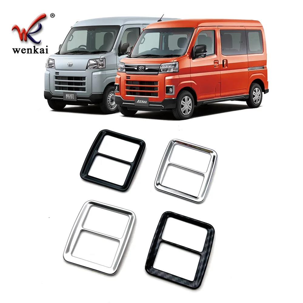 For Daihatsu ATRAI HIJET CARGO 2021 2022 Car Accessories ABS Chrome Plated Double Flash Button Frame Decoration