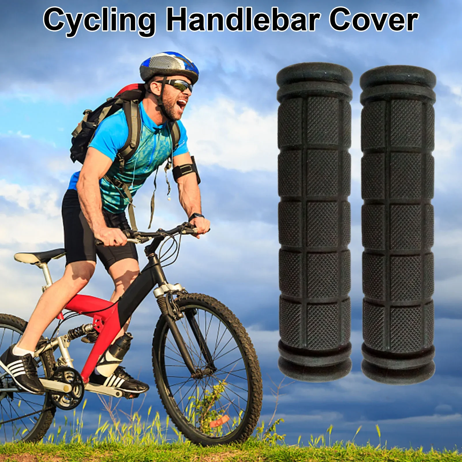 1Pairs Soft Rubber Cycling Handlebar Cover Colored Non-slip Grips Silica Gel Mountain Bike Cycling Pad For Electric Scooters