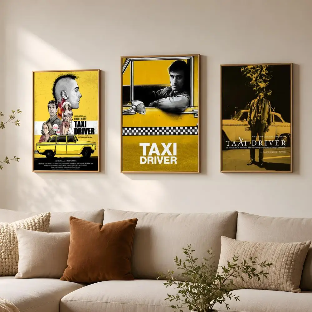 Movie T-Taxi Driver-r Poster Vintage Self Adhesive PP Wall Art for Living Room Bar Bedroom Home Decor Gift