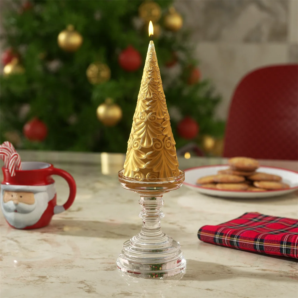 Nicole Albero Di Natale Stampo In Silicone 3D 2024 Di Natale Aromaterapia Gesso Candela Stampo Fatto A Mano Cemento Ornamento Decorazione Della Casa
