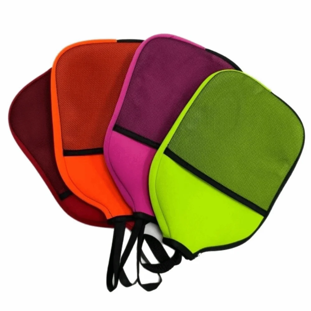 Zippered Pouch Pickleball Racket Cover Waterproof Design Mesh Pocket Pickleball Paddle Case Wear Resistant Durable Construction