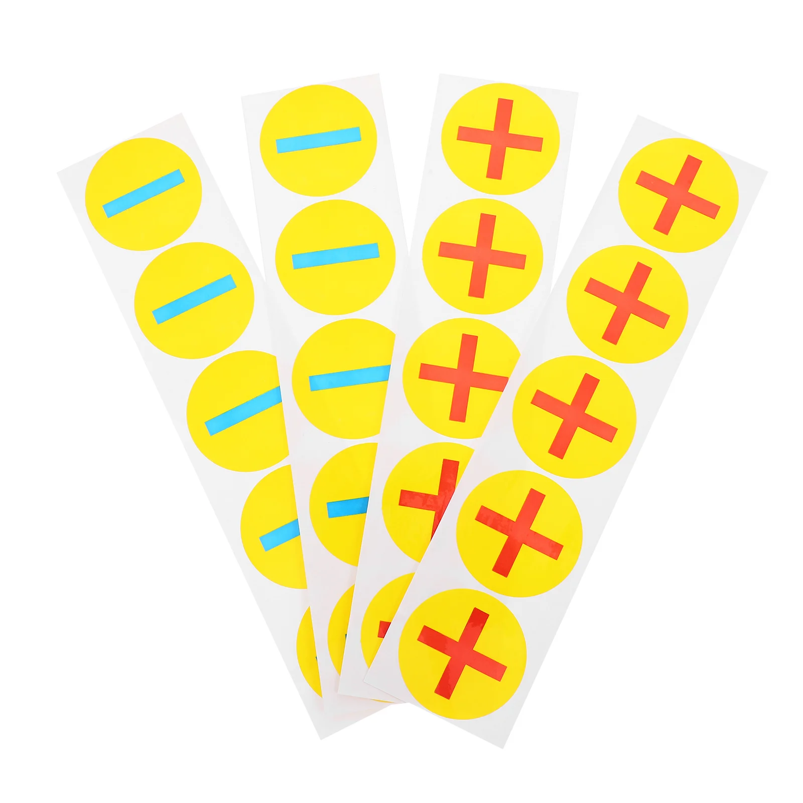 Adesivi autoadesivi 4 fogli Elettrodo impermeabile Segno Identificazione chiara Macchine elettriche resistenti allo strappo