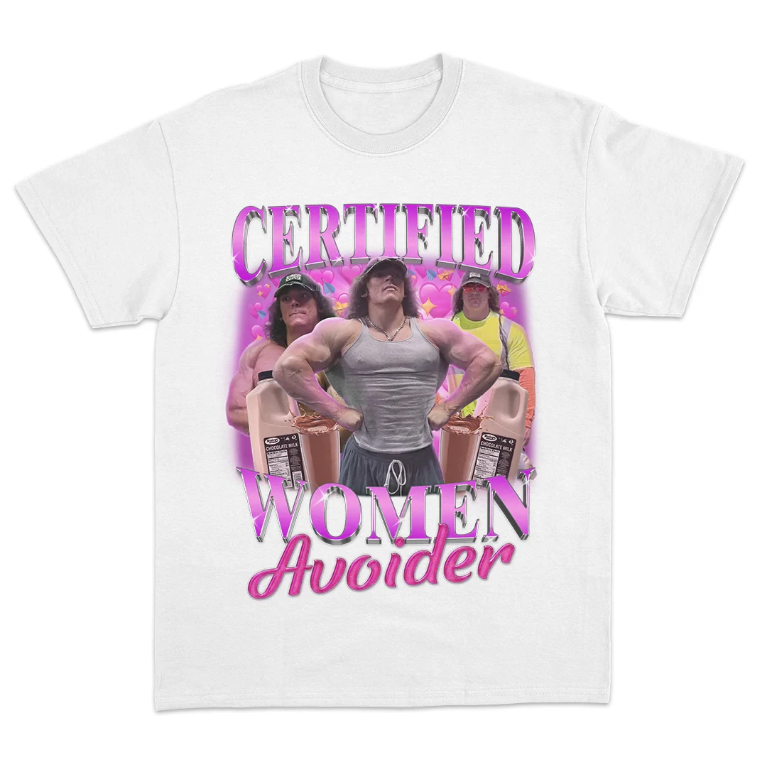 Men Certified Women Avoider Sam Sulek TShirt Retro Harajuku Gym Humor Tee Tops Round Neck Fashion Tshirt Clothing T-shirts