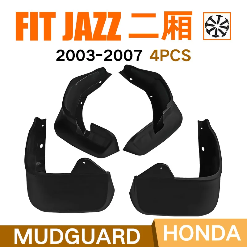 

For Honda Fit JAZZ 2003-2007 black car mudguard Reduce dust Resist tire dirt car accessories tools