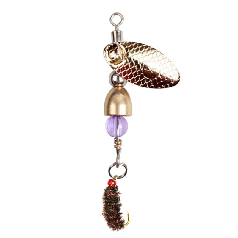 Q39E Fishing Lure Hard Bait Sequins Paillette Metal Spinner Spoon Lures Trout Artificial Baits Spinnerbait Fish Tools