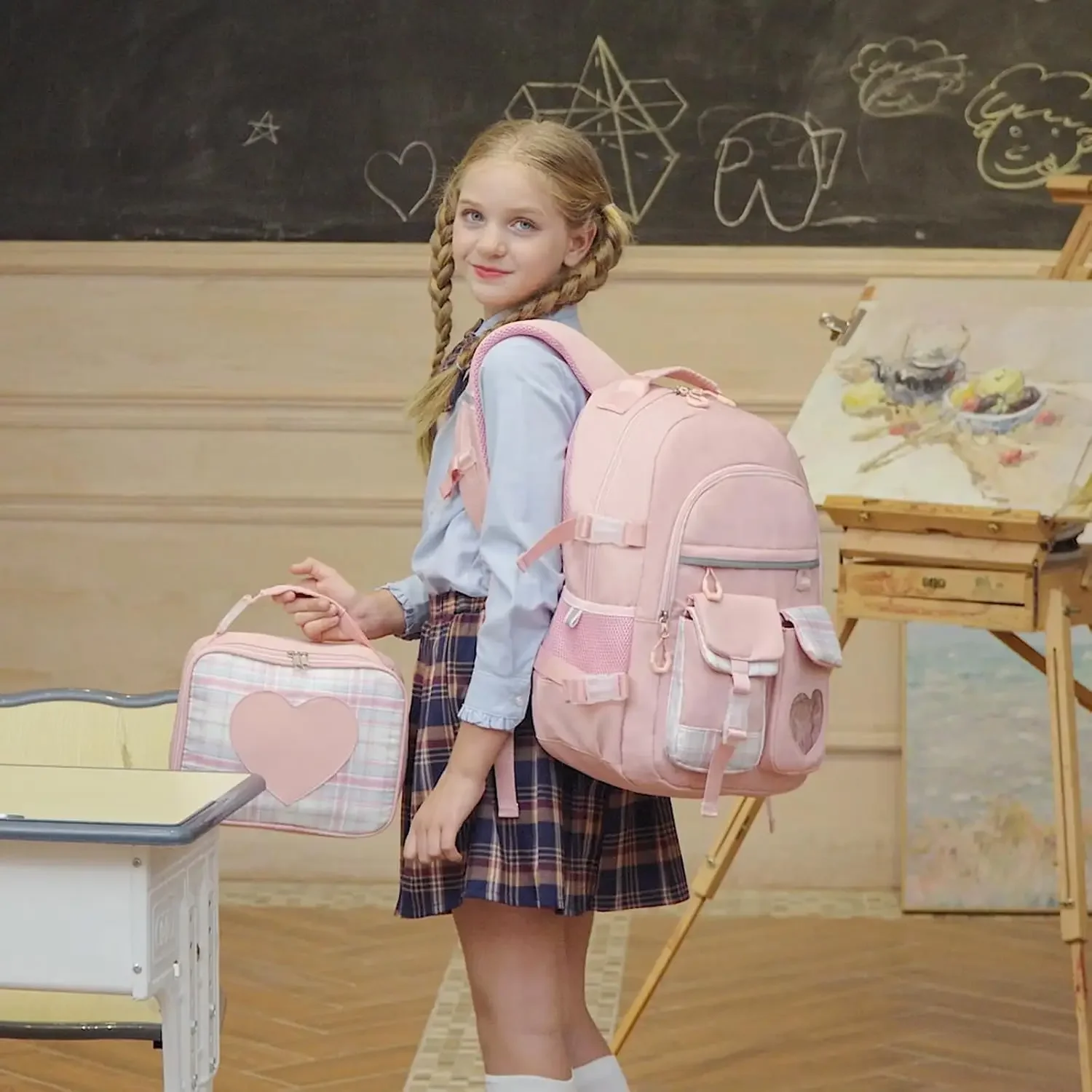 Kép 3: Hátiszák számára lányok - bookbag backpacks Iskolatáska számára lányok gyerekeknek Fiatalos Nők Alkalmi utazási daypacks - Iskola Olvasottság Alapfokú Közép