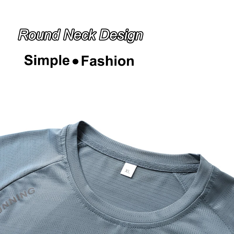 Chrlck camiseta de corrida masculina verão gelo seda fina superior impressão reflexiva secagem rápida manga curta respirável camisetas de fitness