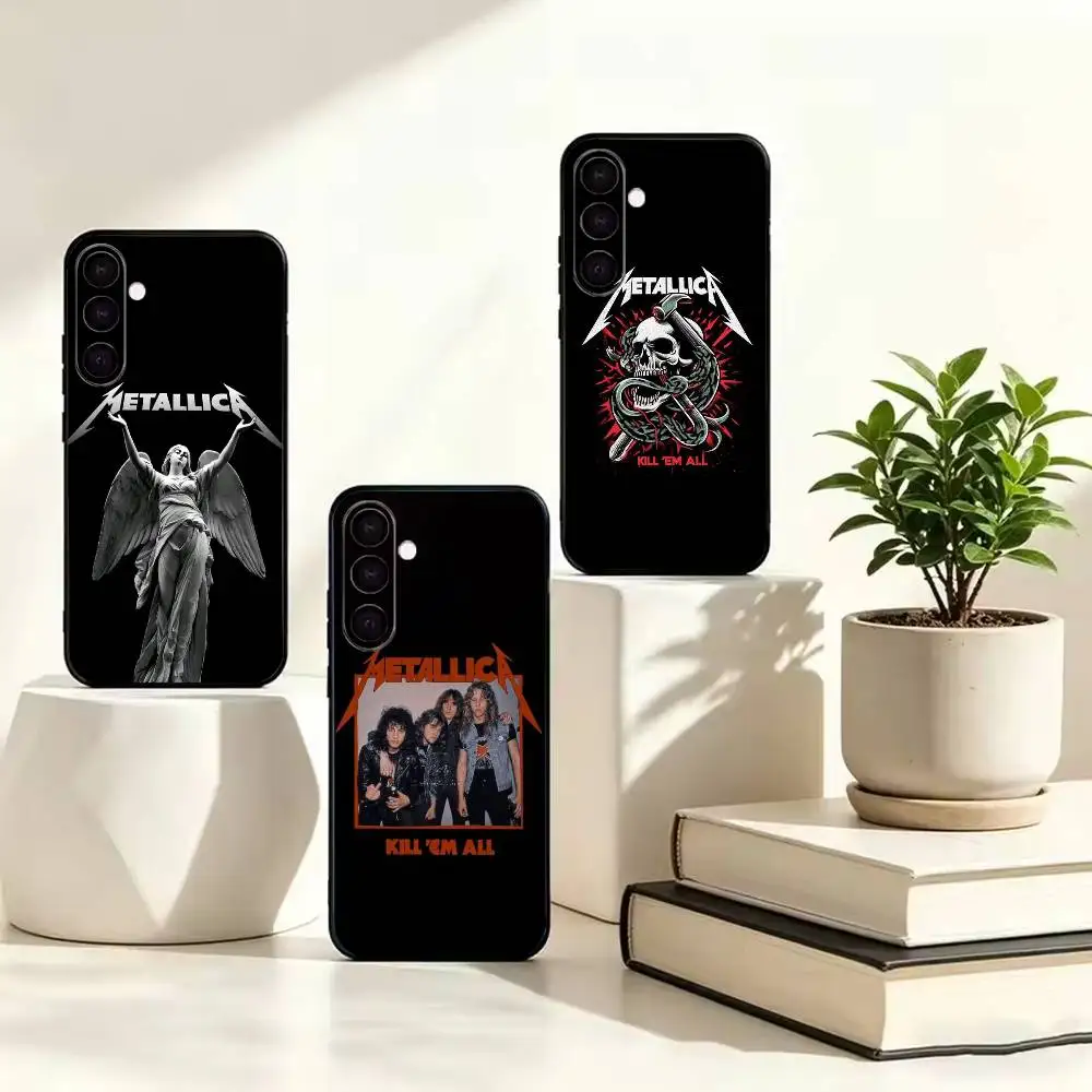 Logo Music M-Metallica A-Album  Black Soft Silicone Phone Case For Samsung Galaxy A73 A72 A71 A70 A53 A52 A51