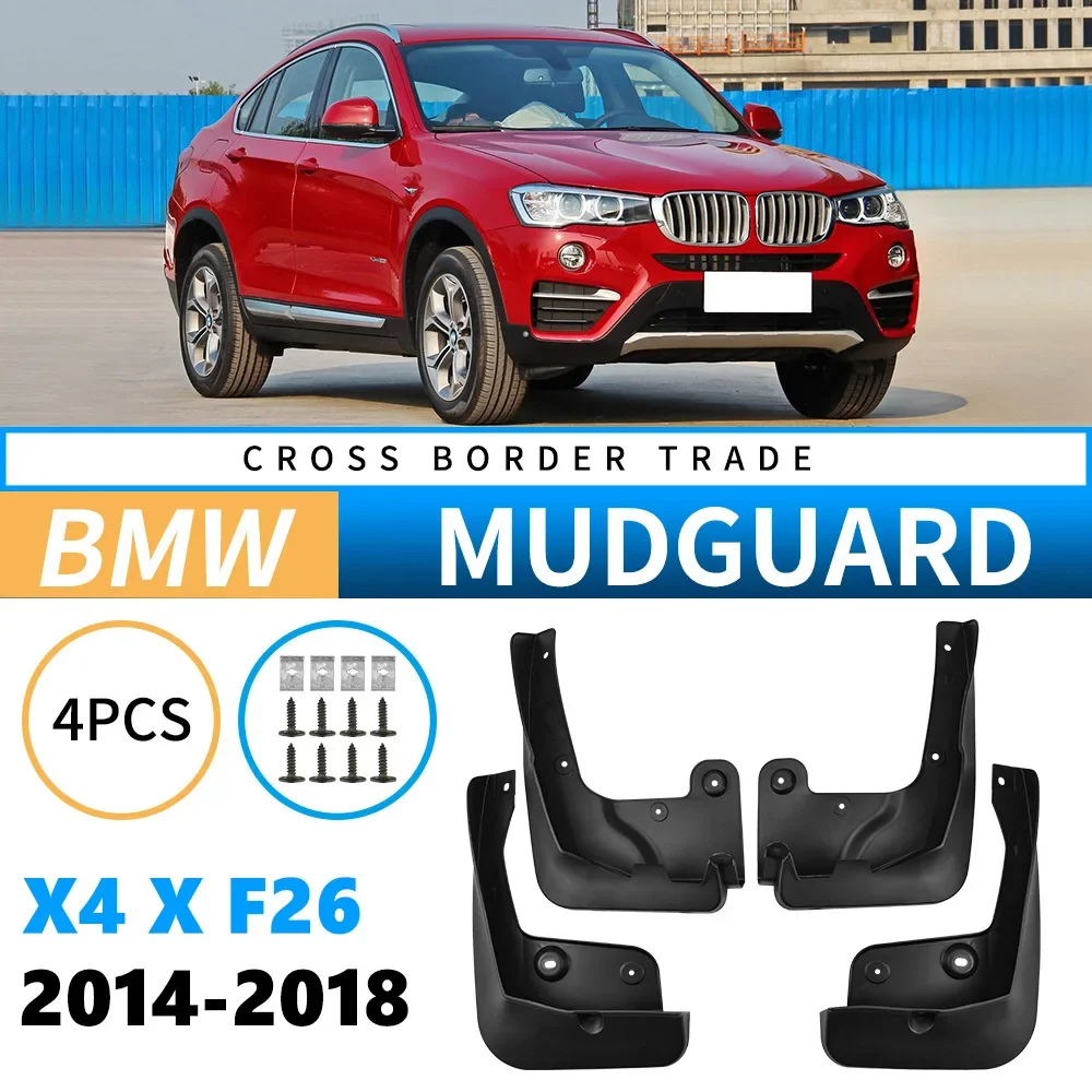 

Mudguard for BMW X4 X F26 2014 2015 2016 2017 2018 Regular Edition Car Tire Fenders Premium Splash Protection