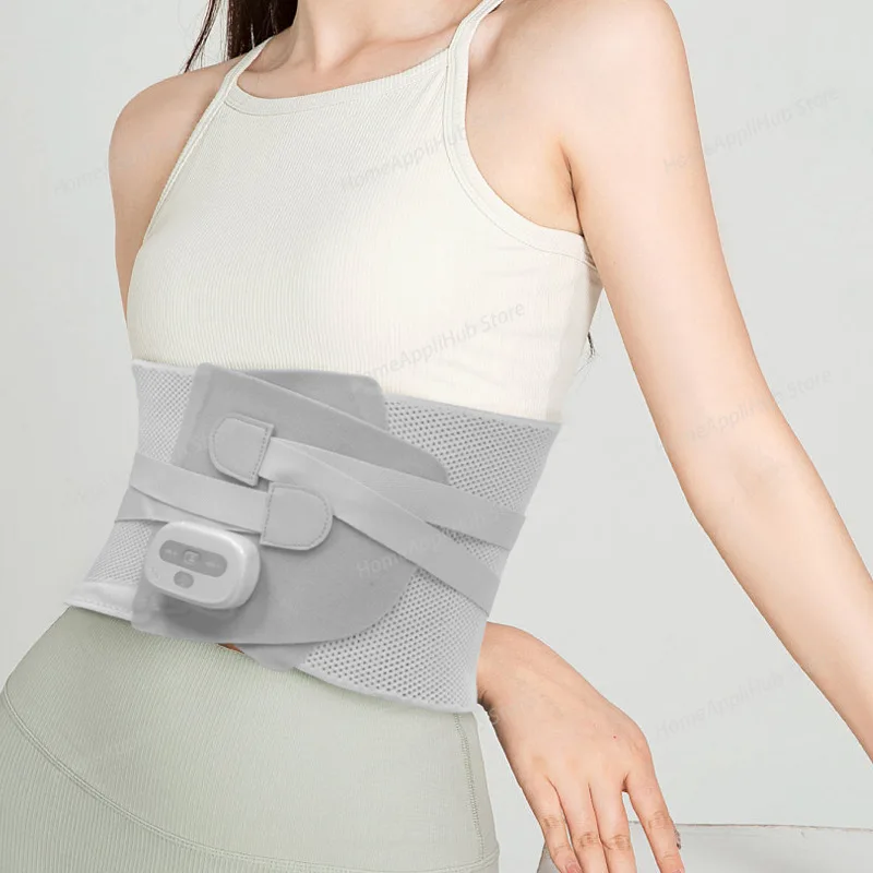 Massage Belt EMS Pulse Hot Compress Vibration Massager Shaping Waist Support Belt chiropractic presoterapia back board  masaje
