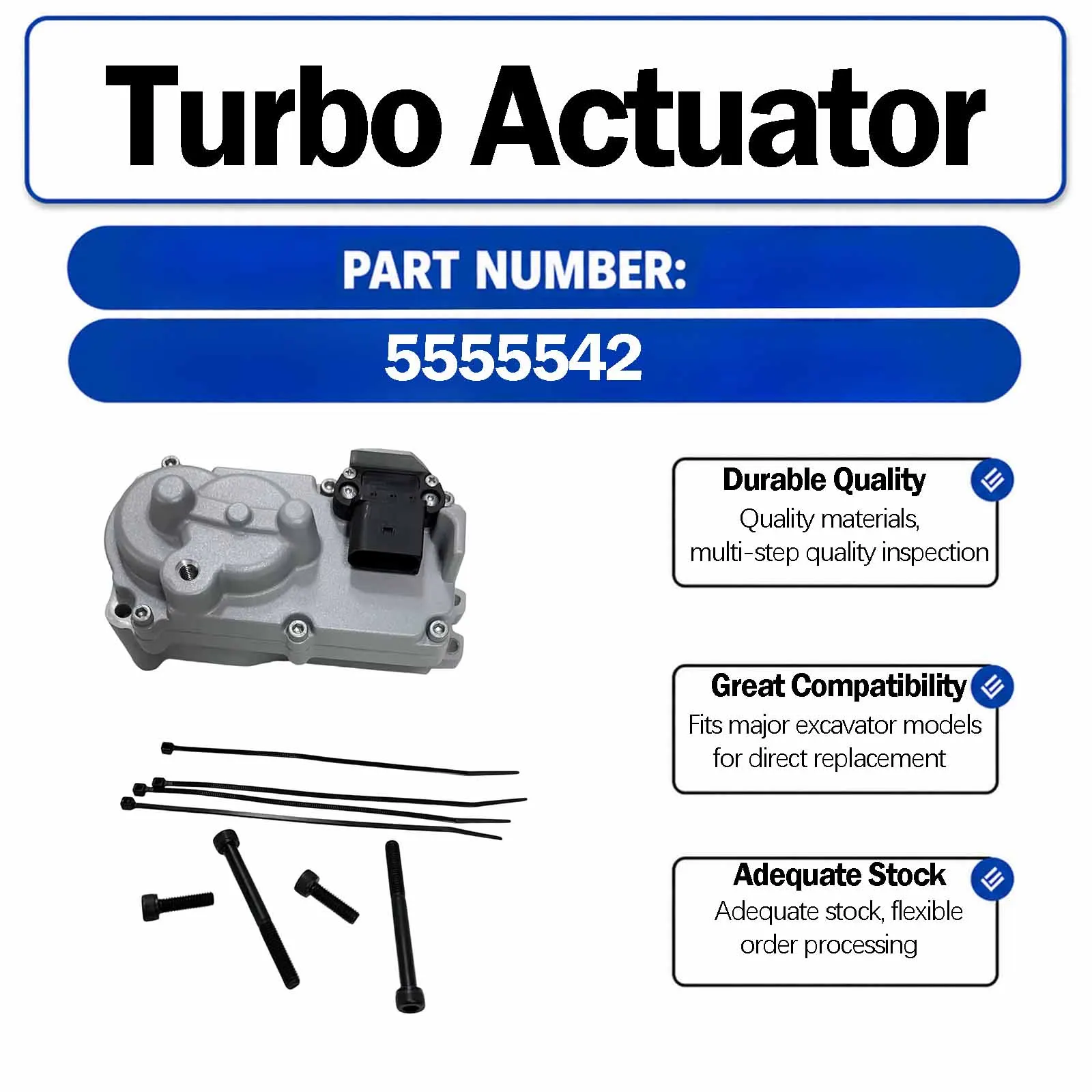 12V Turbo-Elektroaktuator 5452692 für Cummins ISB 6.7 Motor HE300 Serie (mit Kühlwasserlöchern)