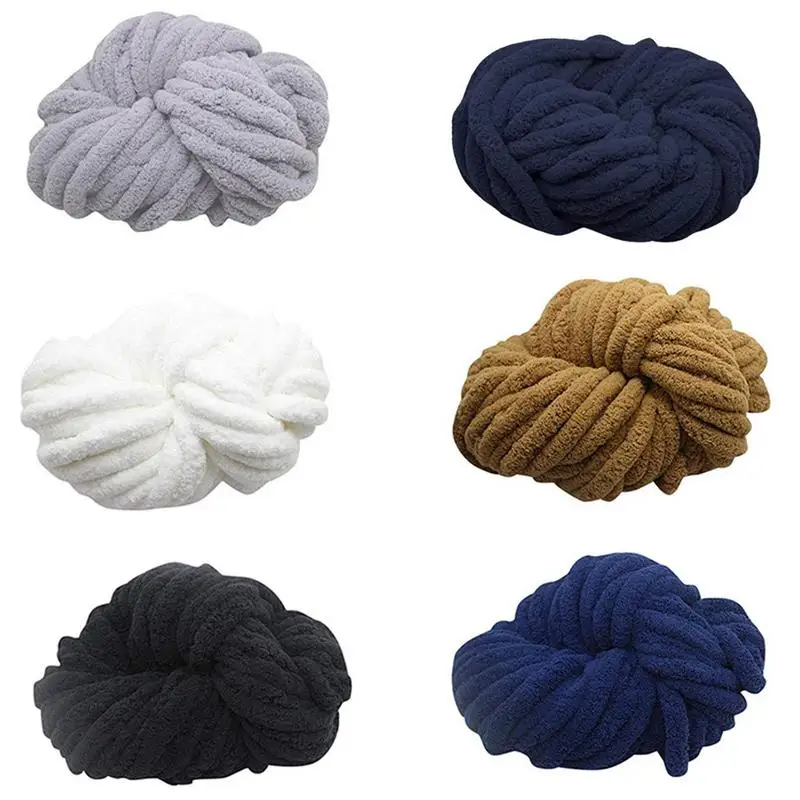 Chunky Yarn Fluffy Chenille Chunky Yarn Chunky Knitting Accessories Soft Fluffy Kitting Yarn for Crochet for Handmade DIY Crafts