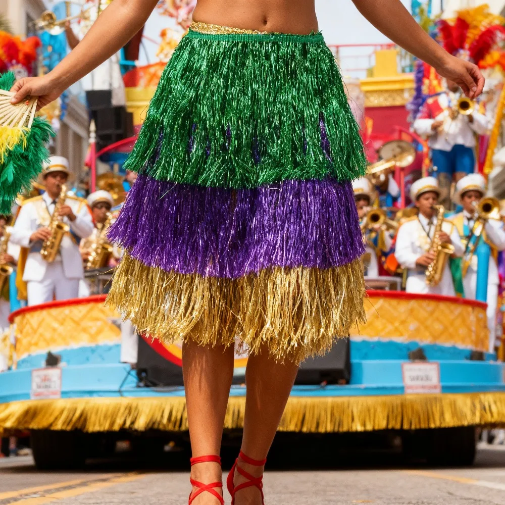 

Glamorous Carnival Cape Top - Stage Performance Costume for Festival Party & Parade Outfit