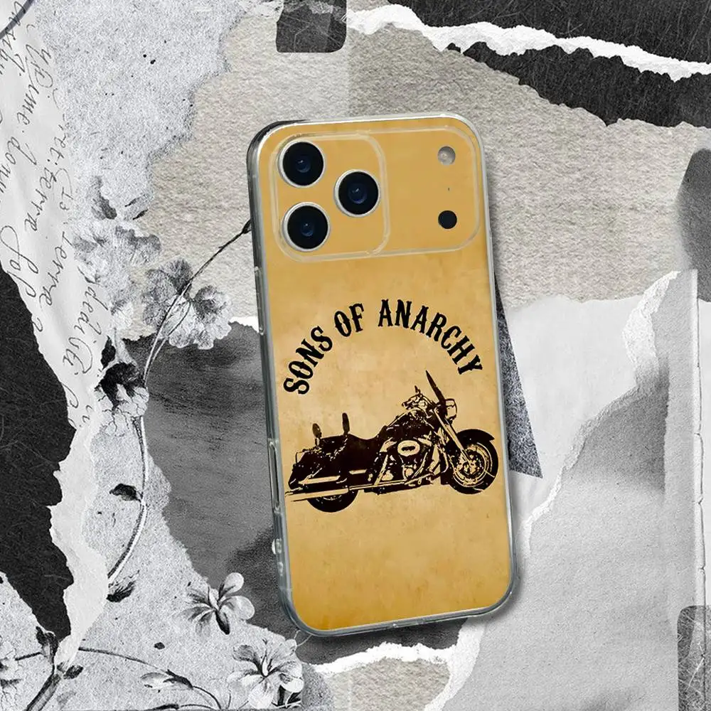 Чехол для телефона S-Sons Of A-AnarchyS Mayans для iPhone 17,16,15,14,13,12,11 Pro,Max,Plus,X,XS,XR,SE4,E Mini, прозрачный мягкий чехол