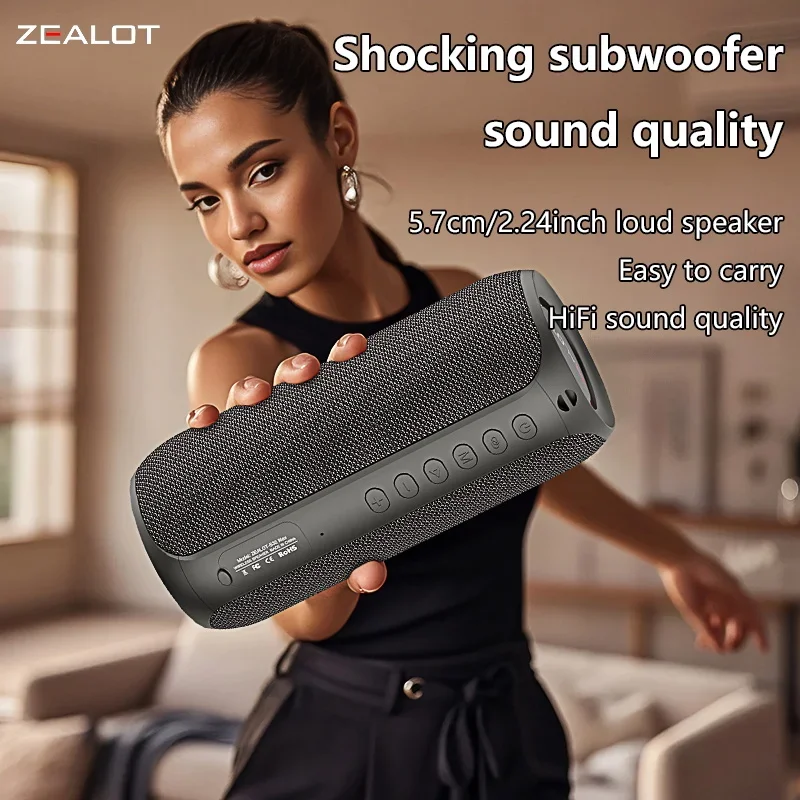 

ZEALOT S32Max Portable Wireless Speaker 20W with RGB Light Dual Pairing 3600mAh Battery Booming Bass - Wireless Audio Device