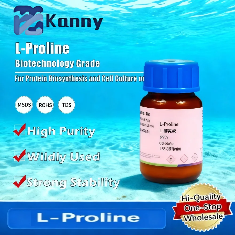L-Proline 99% High Purity Biotechnology Grade CAS 147-85-3 Laboratory Reagent for Research Use Original Product