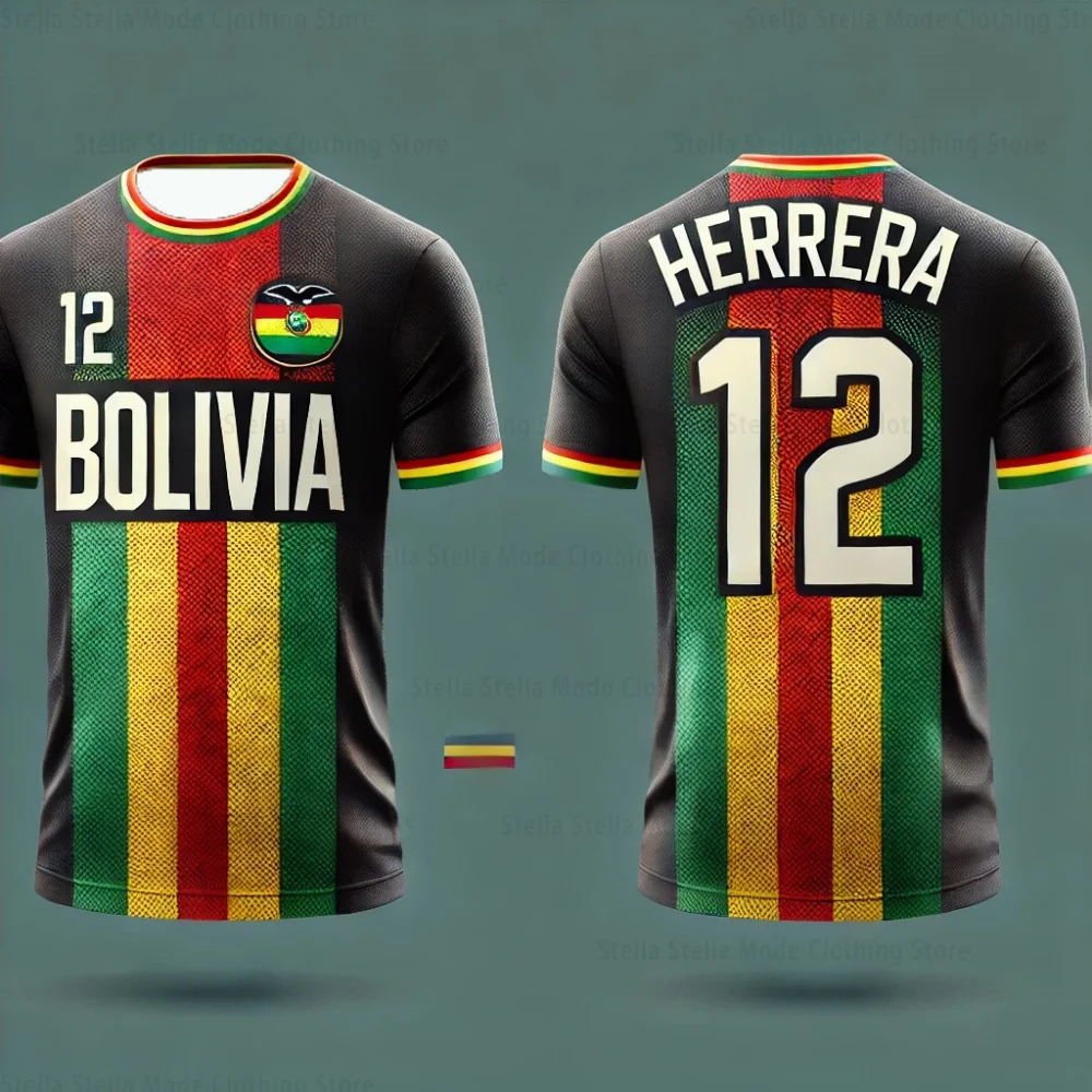 

Men Women Kids 2025 July New Bolivia Summer T-Shirts Eco Friendly Organic Cotton Tees With Traditional Weaving Patterns