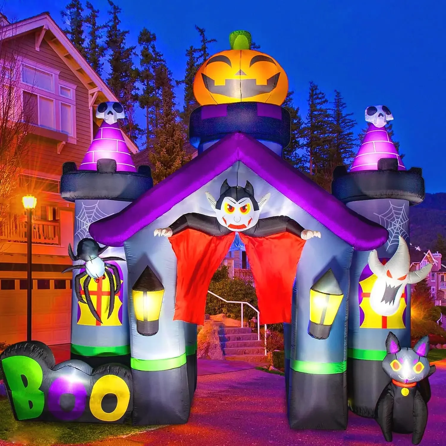 

14FT Long & 13FT Tall Halloween Inflatables Outdoor Decorations Inflatables Haunted House Halloween Inflatables Archway