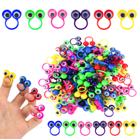 20pcs Funny Wiggle Eyeball Finger Puppet Plastic Rings Party Favor Toys for Kids Practical Jokes Games gifts birthday decor