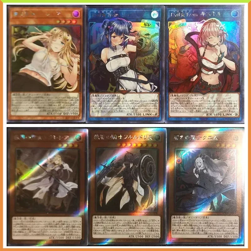 Anime Yu-Gi-Oh DIY ACG Laser Flash Card Mai Valentine Kisara Table Battle Game Toys for Collectible Cards Birthday Present