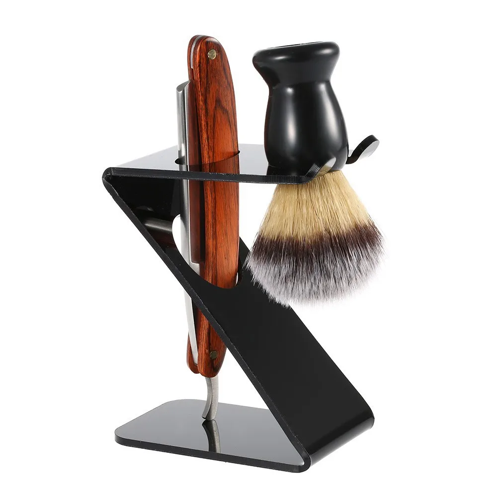 Set di pennelli da barba, pennello da barba e supporto da barba, Set regalo da uomo per la festa del papà