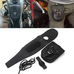 For Harley Davidson 883 1200 XL Sportster Motorcycle Detachable Leather Fuel Tank Bag
