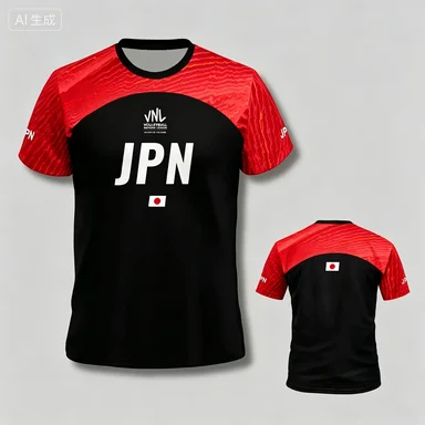Japan National Volleyball Team Jersey No.21 R.TAKAHASHI White