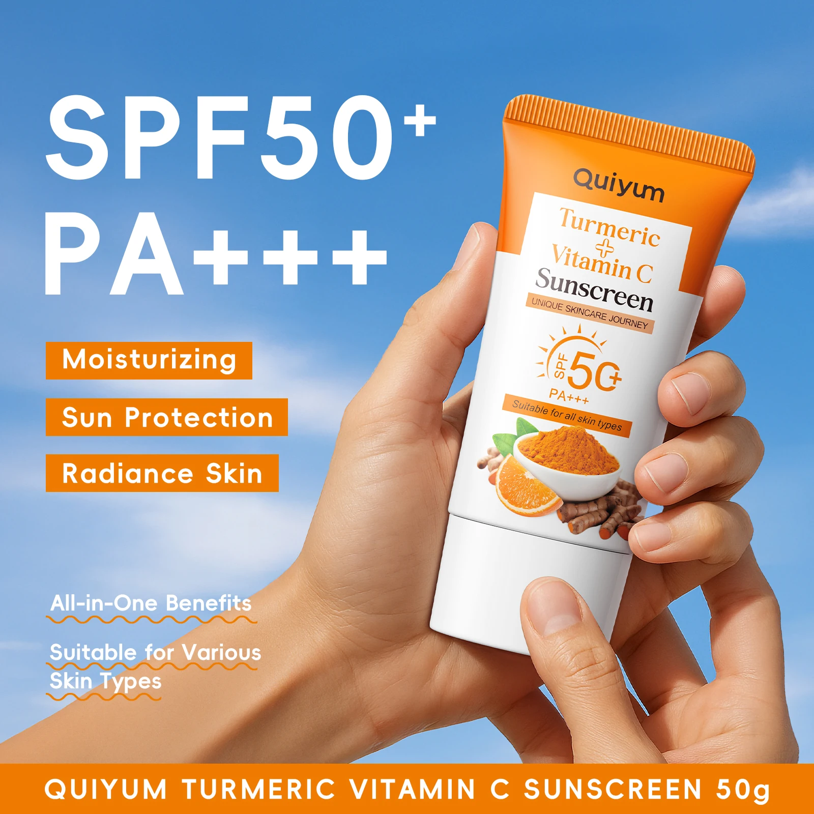 Quiyum Turmeric Vitamin C Suns - Spf 50 Sunscreen ulasan dan harga