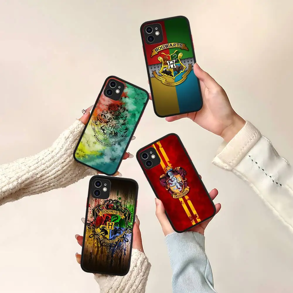 

Anime P-Potters Wand H-HarrieS For IPhone 16 15 14 Plus 13 12 11 Pro Max X XS MAX Translucent Matte Shockproof Cover