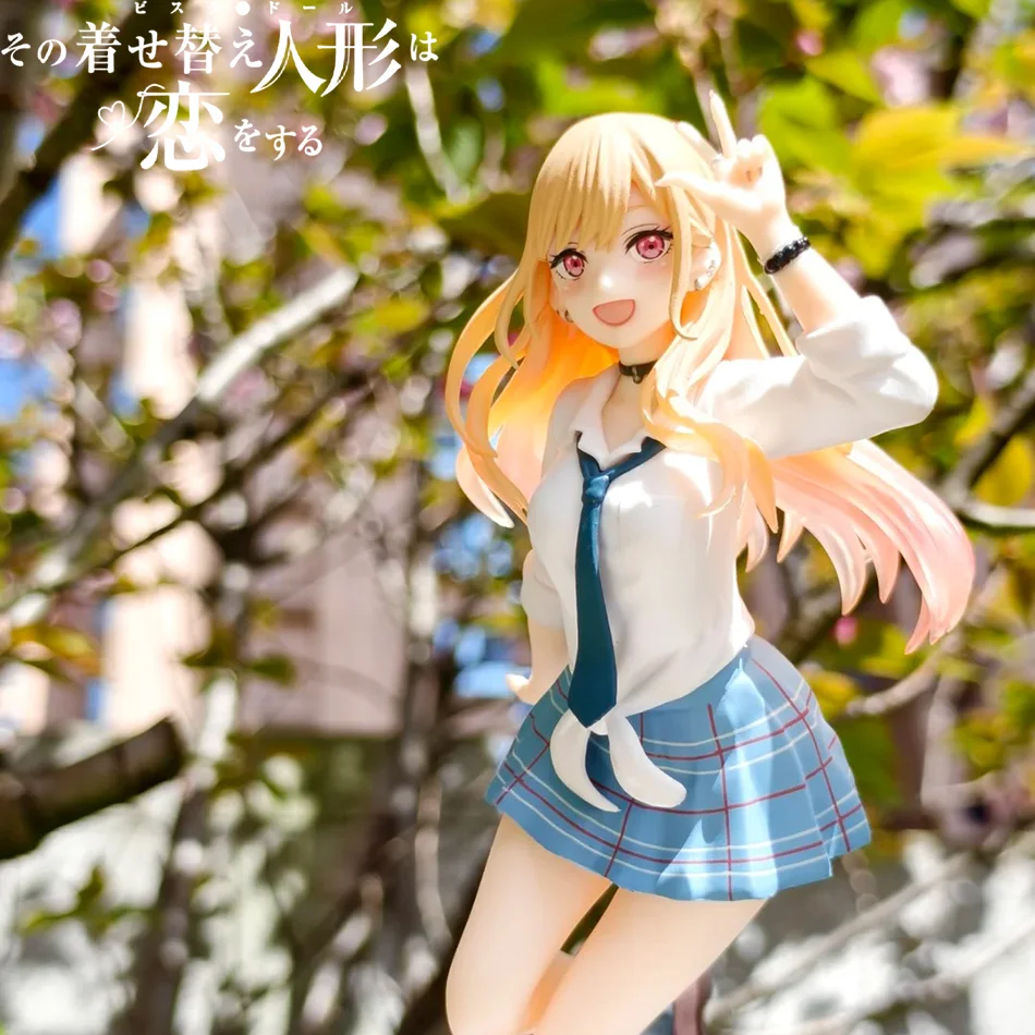 My Dress-Up Darling Marin Figur, Anime Schuluniform-Stil Actionfigur, Sammlerstück PVC-Modellpuppe, Desktop-Ornament Geschenk