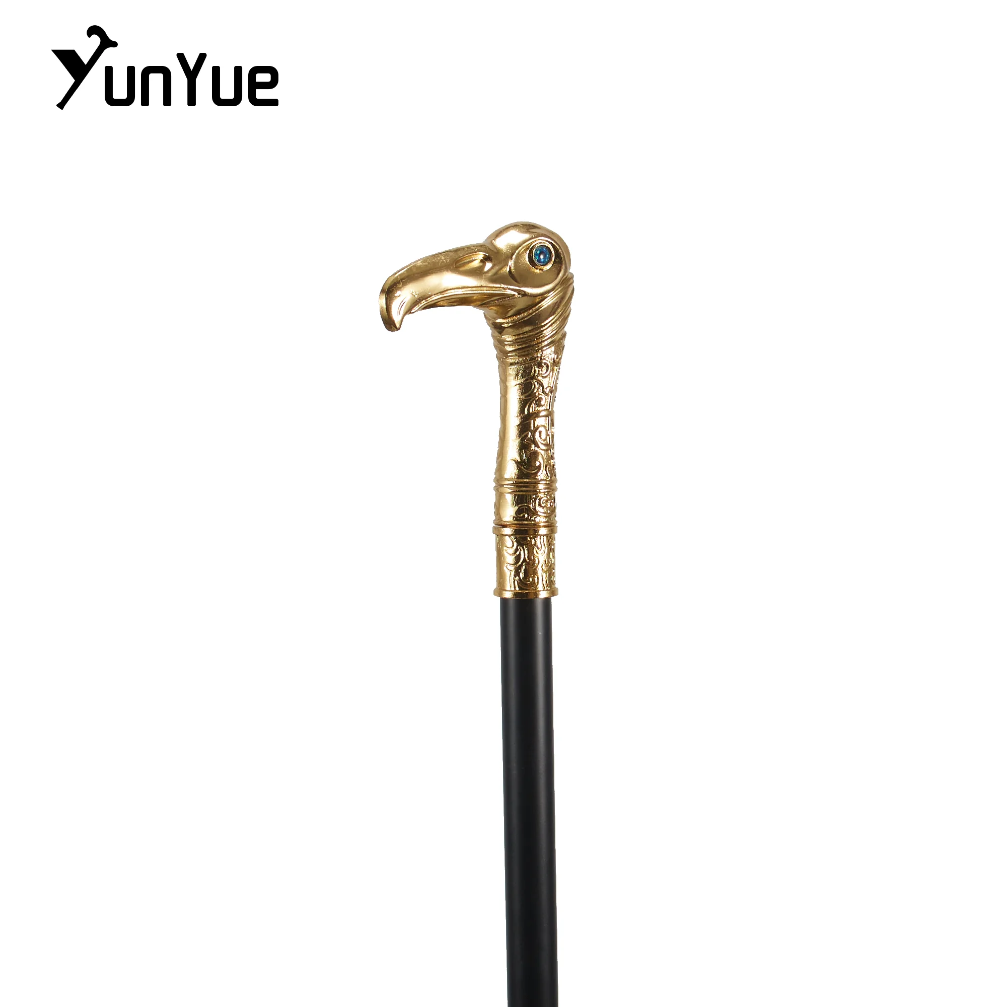 医師のコスプレ杖,ヴィンテージの杖,金色のワシの頭,エレガントで豪華なファッション,紳士